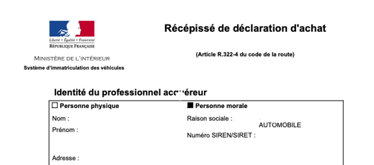 réaliser sa déclaration d'achat da